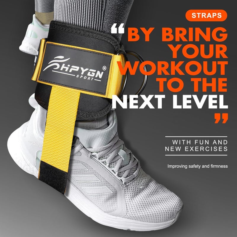 HPYGN Ankle Strap for Cable Machine, Padded Ankle Straps for Cable Machine Kickbacks, Glute Workouts, Leg Extensions, Curls, Booty Hip Abductors Exercise, Adjustable Comfort Ankle Cuff for Gym - Image 4